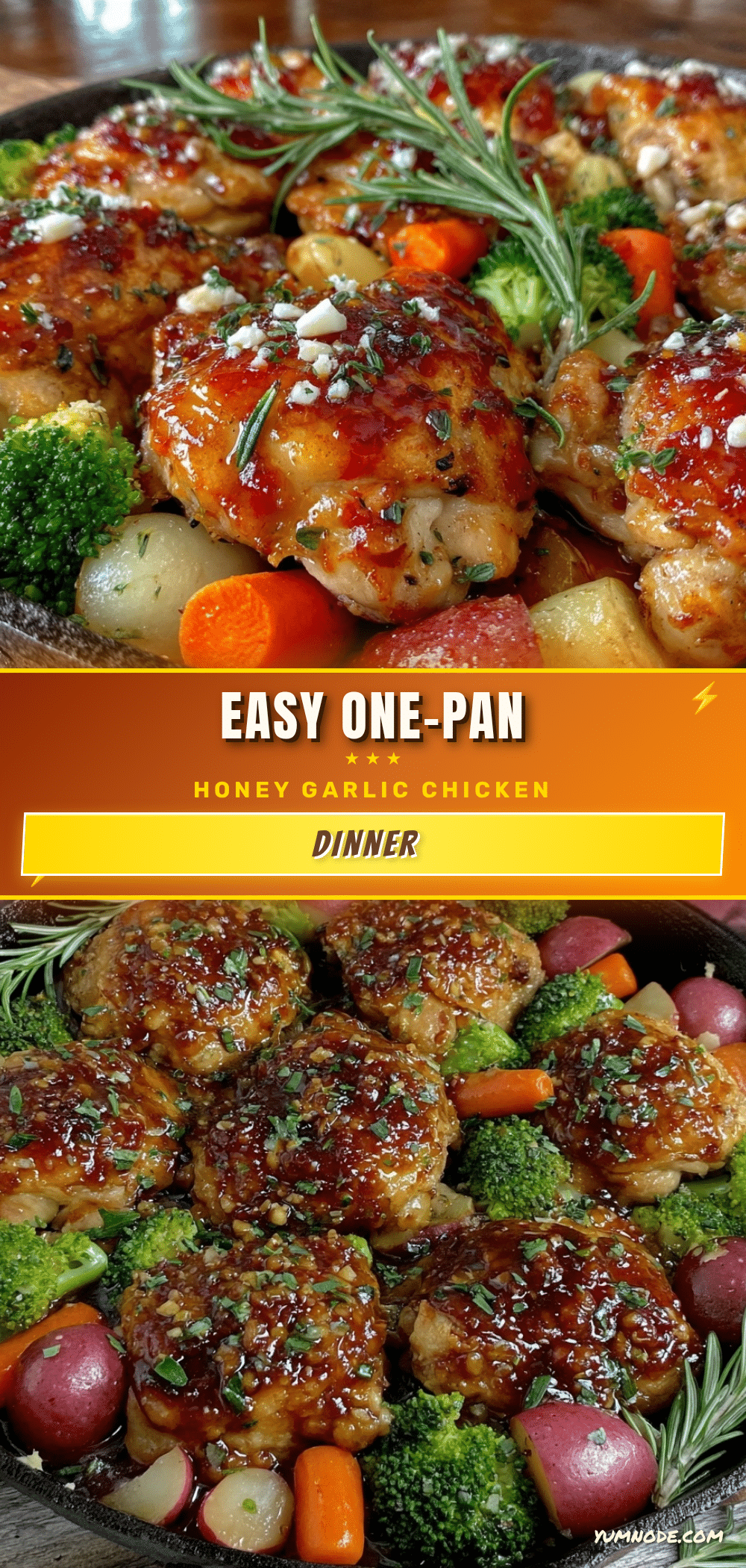 one-pan honey garlic chicken and vegetables recipe