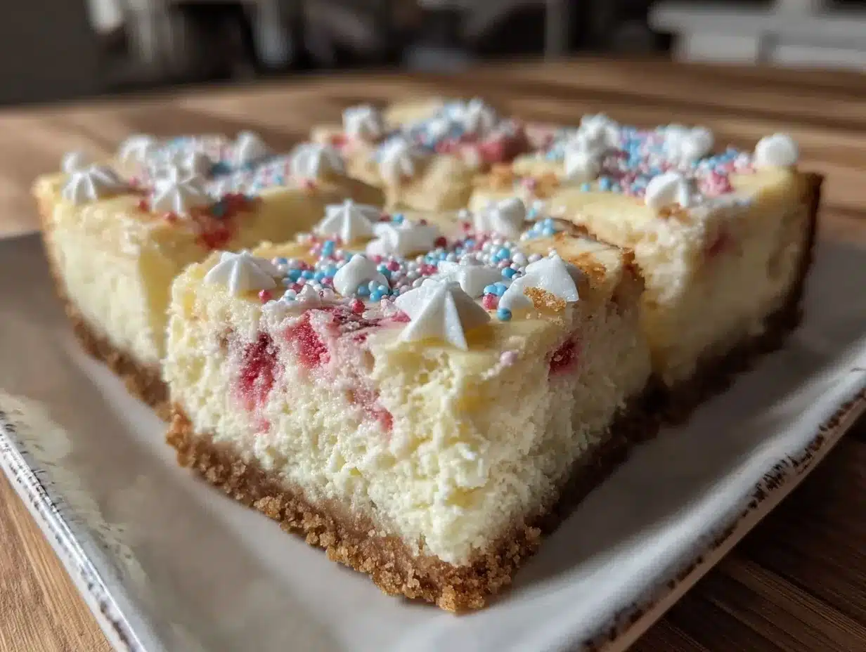 patriotic cheesecake bars preparation steps