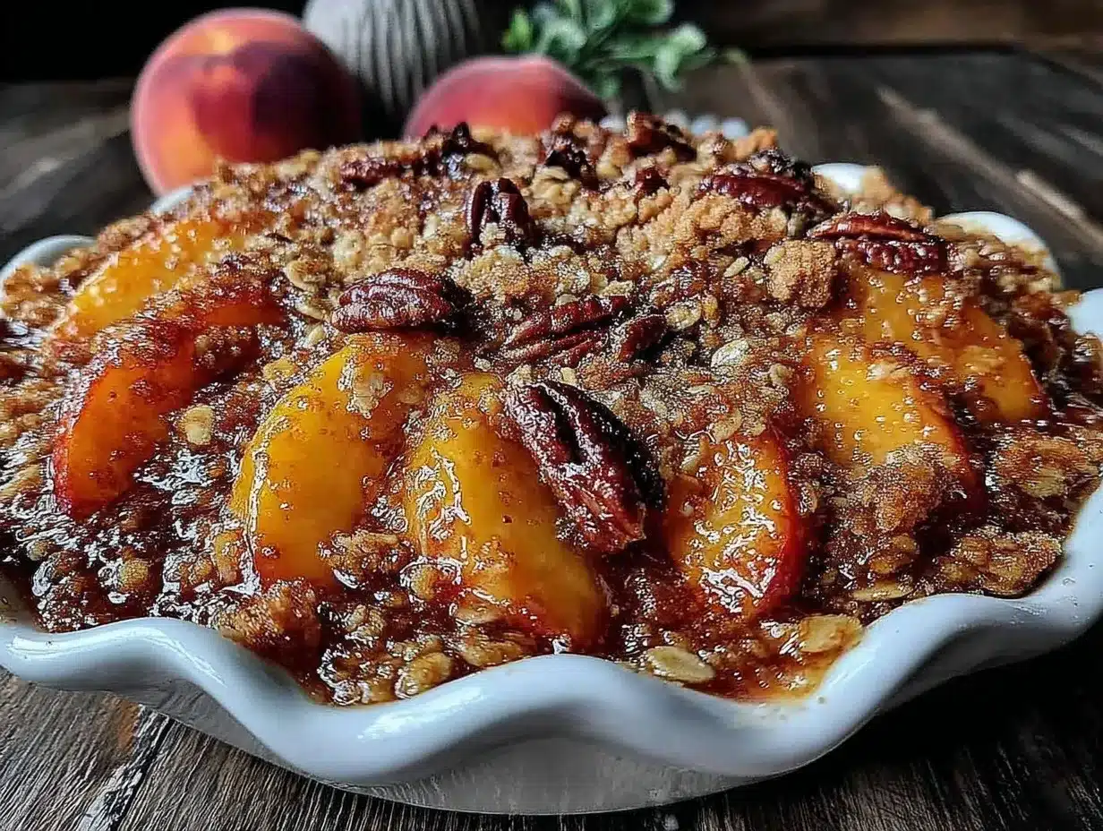 peach bourbon crisp preparation steps