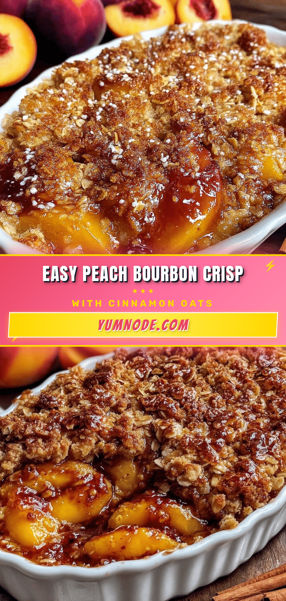 peach bourbon crisp recipe