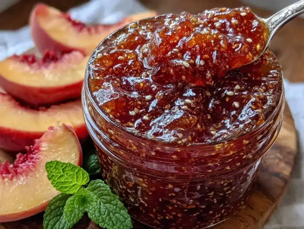 peach bourbon jam - featured image