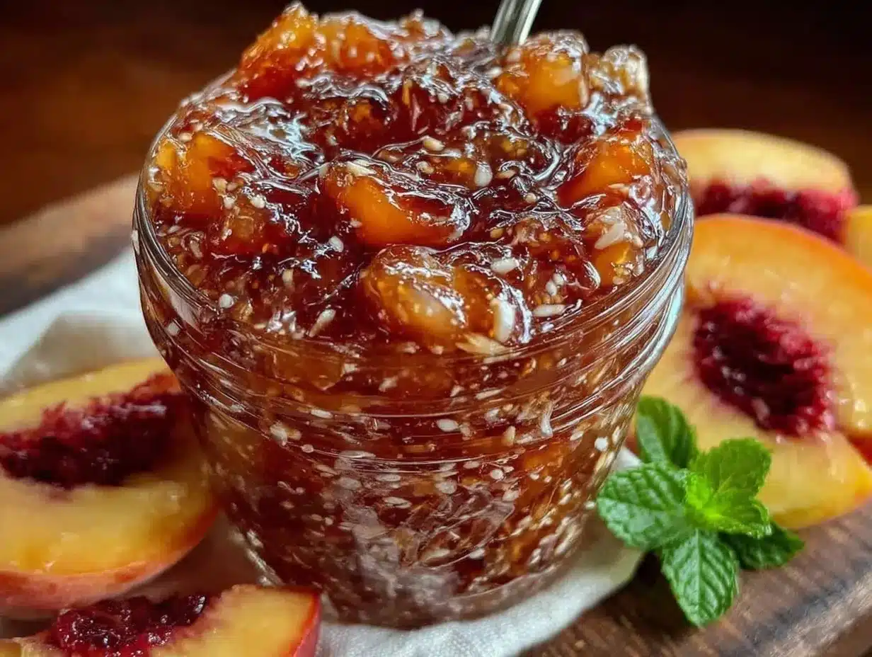 peach bourbon jam preparation steps