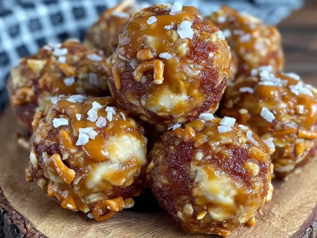 peanut butter pretzel energy bites preparation steps