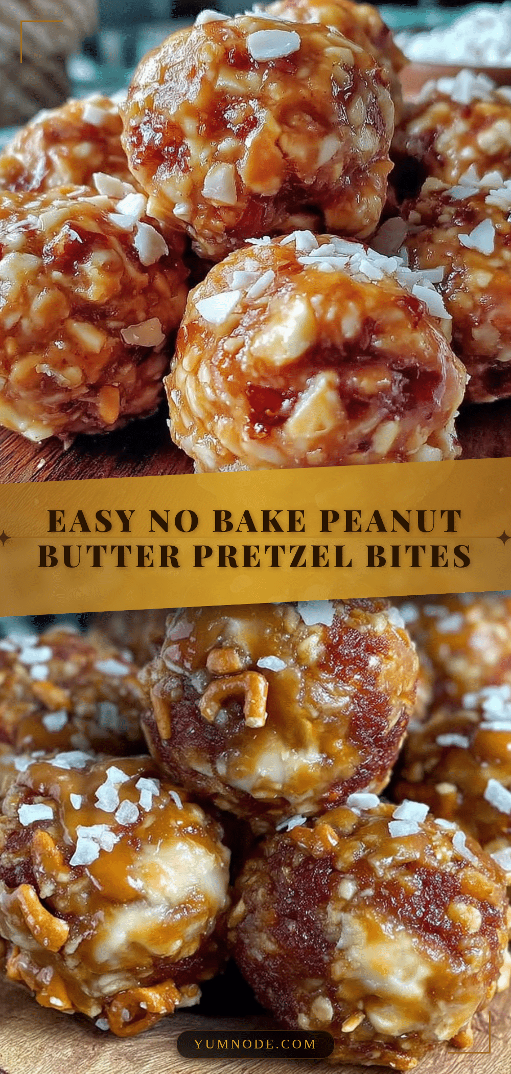 peanut butter pretzel energy bites recipe