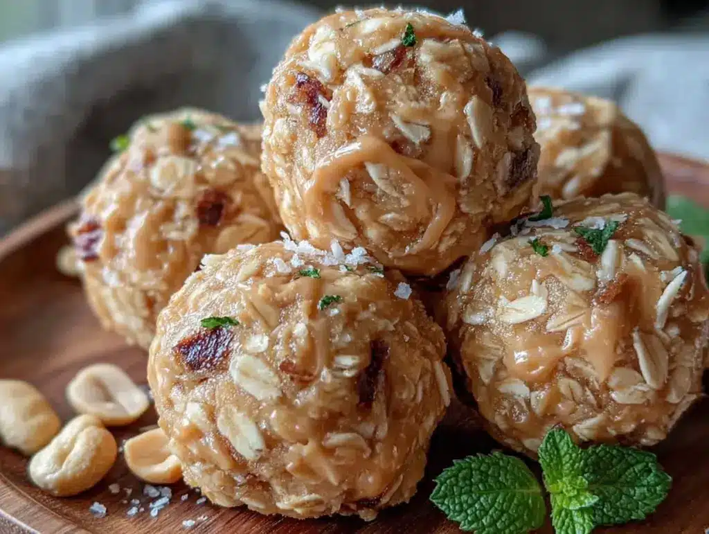 peanut butter protein balls - featured image
