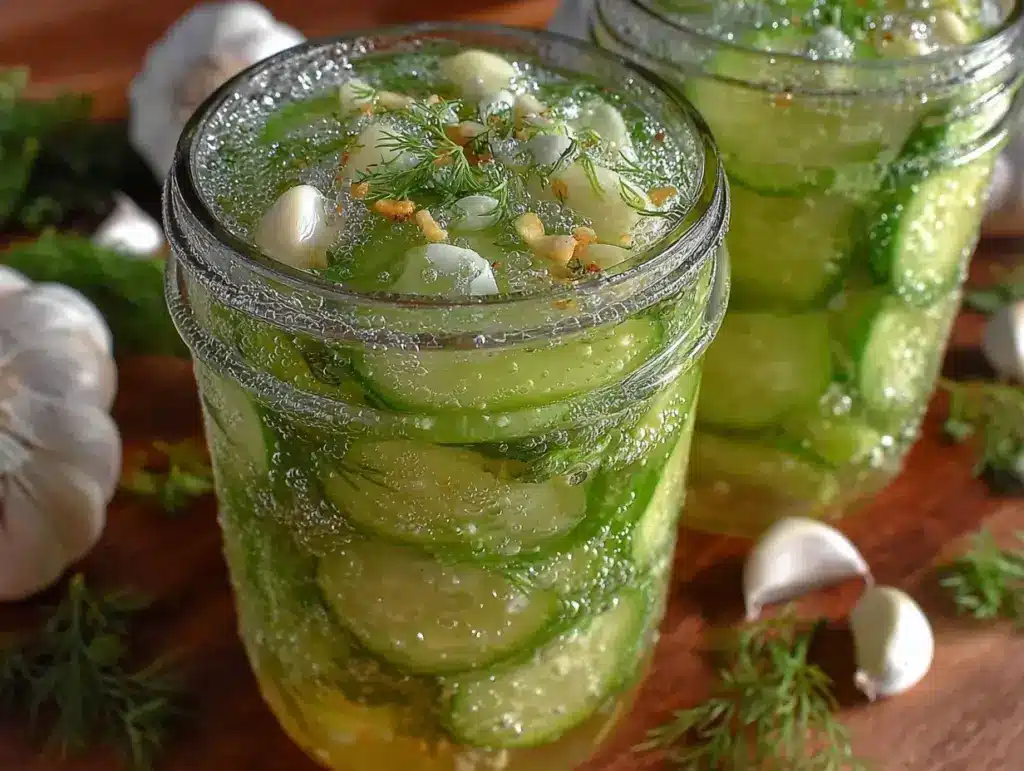 quick pickled cucumbers - featured image