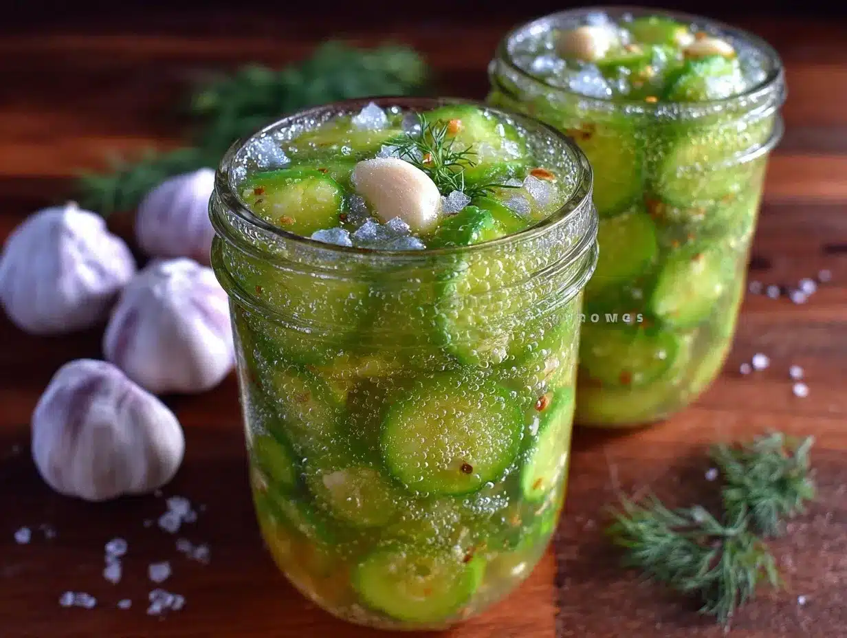 quick pickled cucumbers preparation steps
