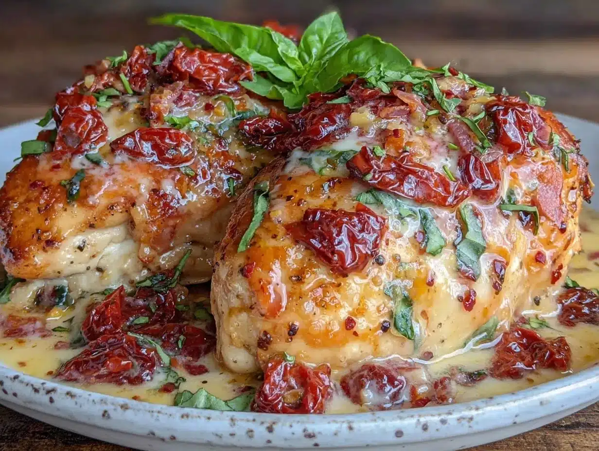 savory garlic butter tuscan chicken preparation steps