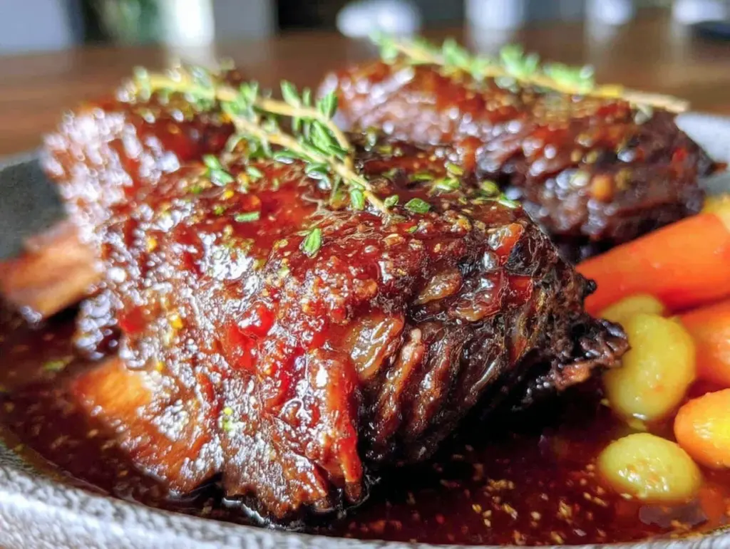 slow cooker beer braised short ribs - featured image