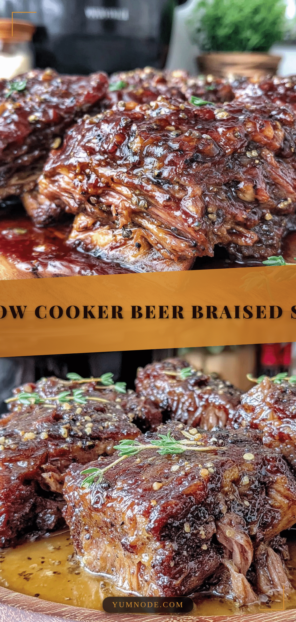 slow cooker beer braised short ribs recipe