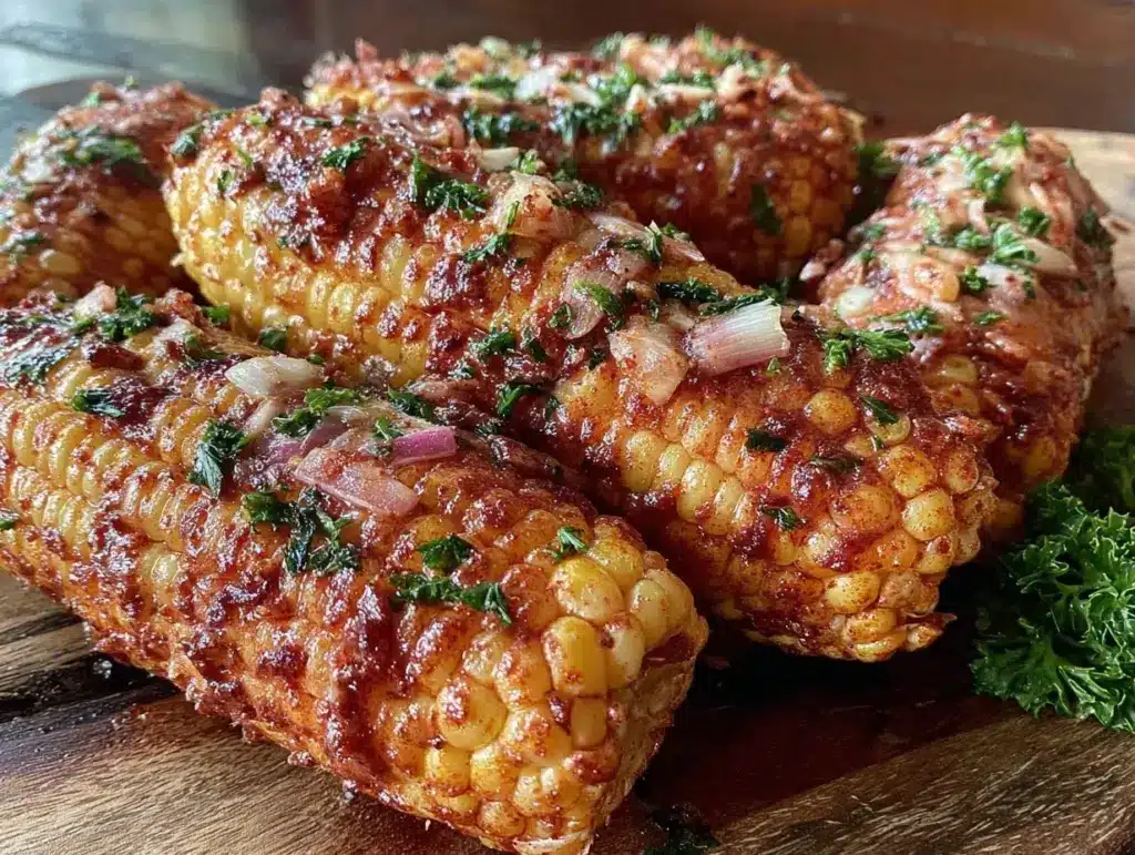 smoked paprika garlic butter corn on the cob - featured image