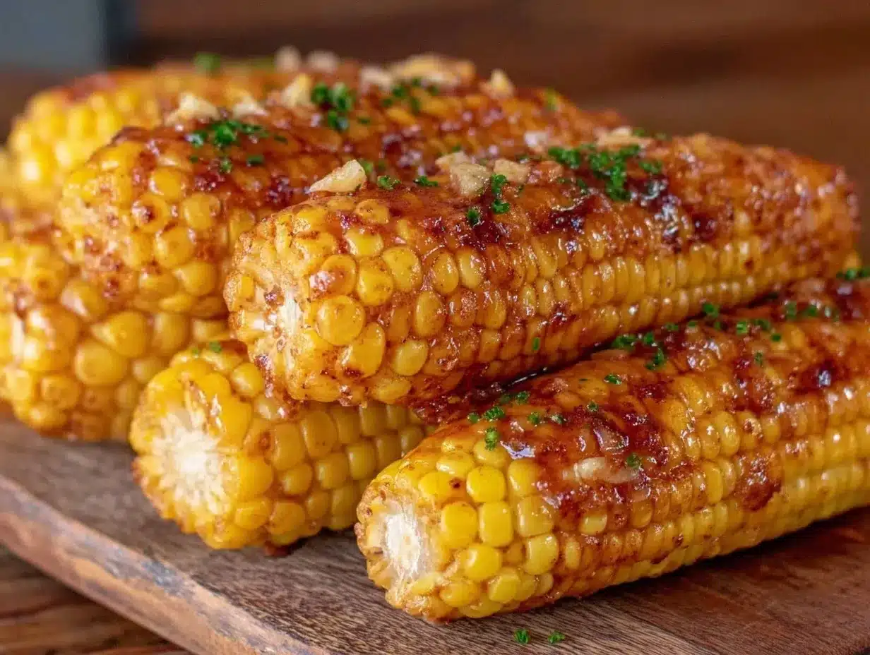 smoked paprika garlic butter corn on the cob preparation steps