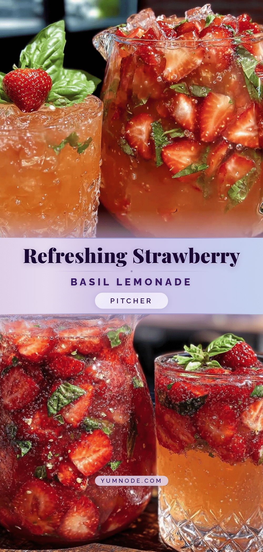strawberry basil lemonade pitcher recipe