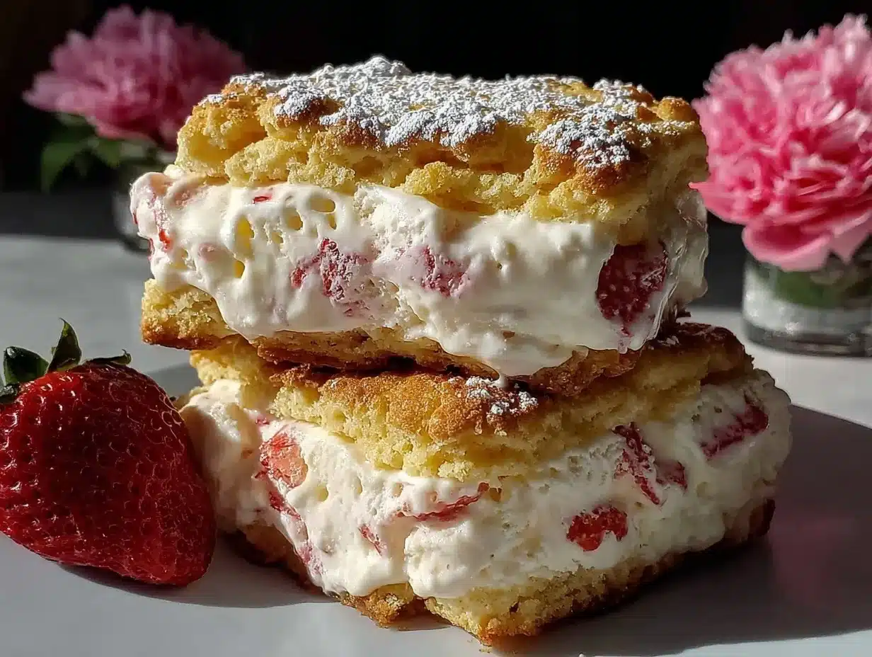 strawberry shortcake ice cream sandwiches preparation steps