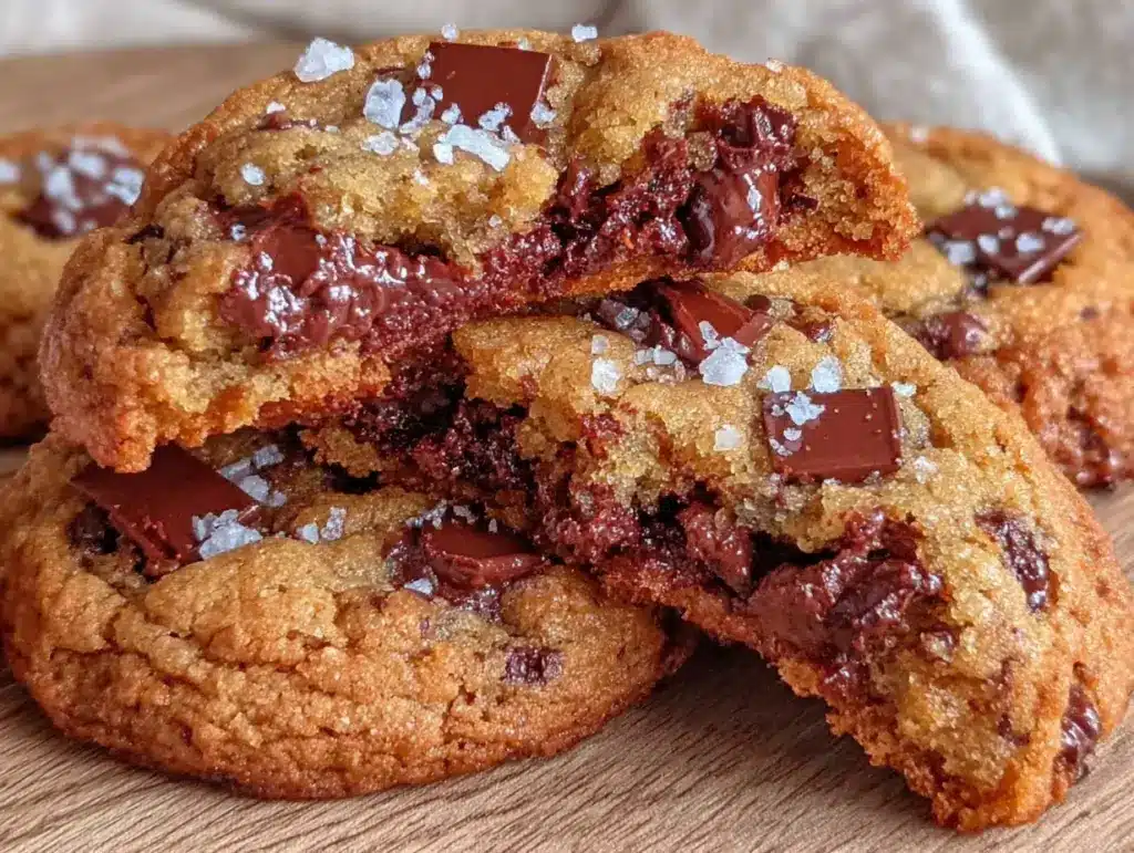 tender brown butter chocolate chip cookies - featured image