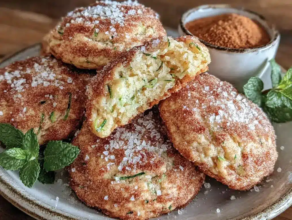 tender cinnamon sugar zucchini cookies - featured image