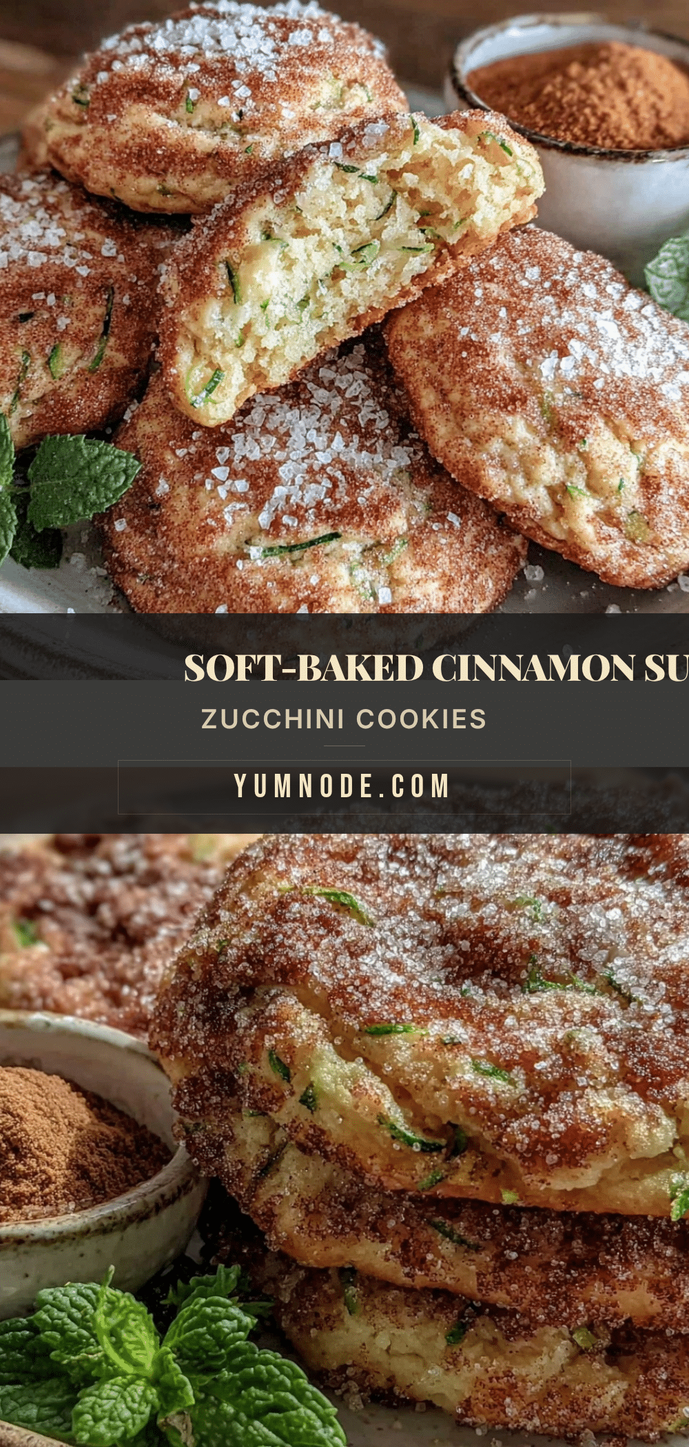 tender cinnamon sugar zucchini cookies recipe