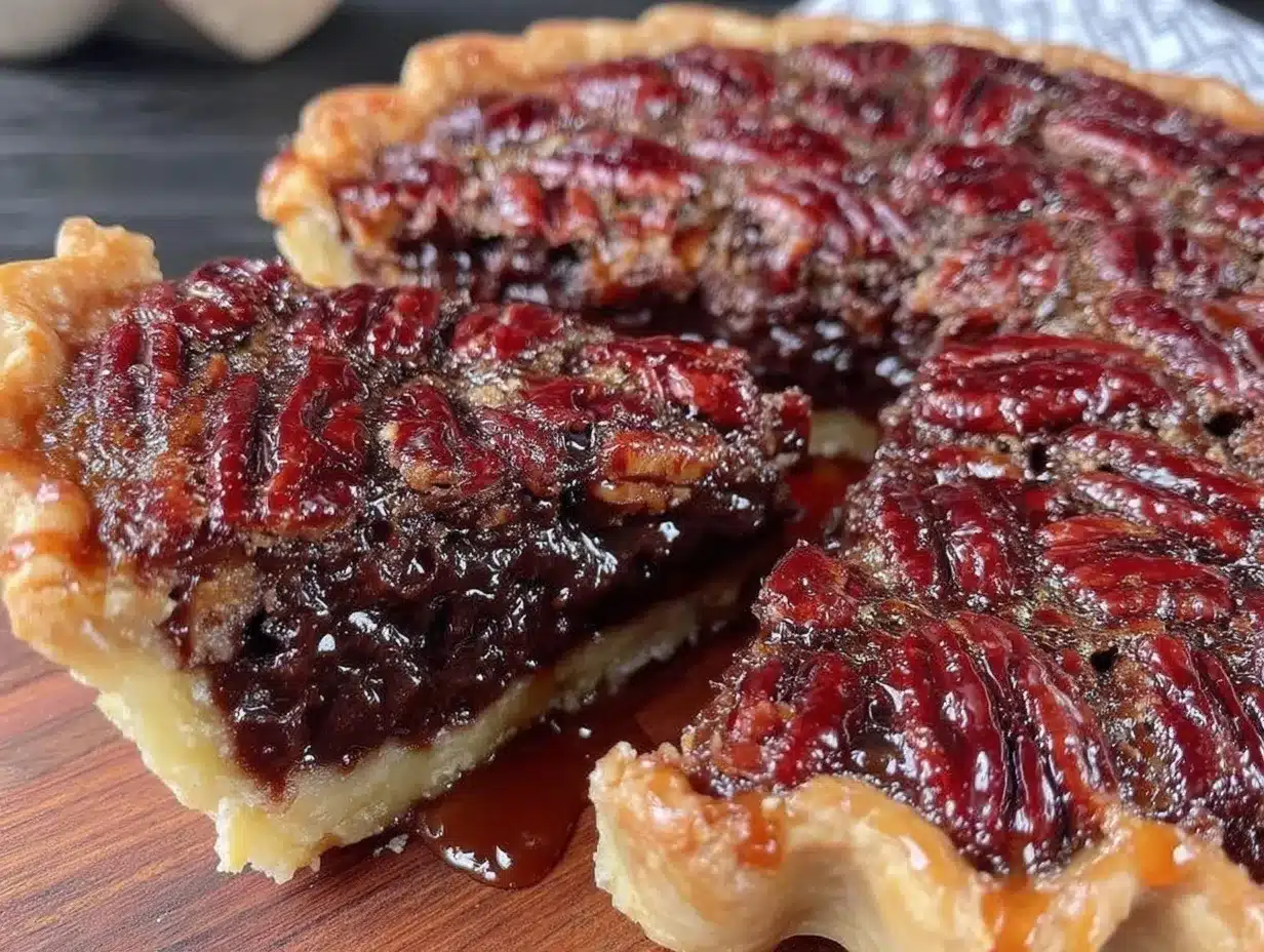 triple chocolate bourbon pecan pie preparation steps