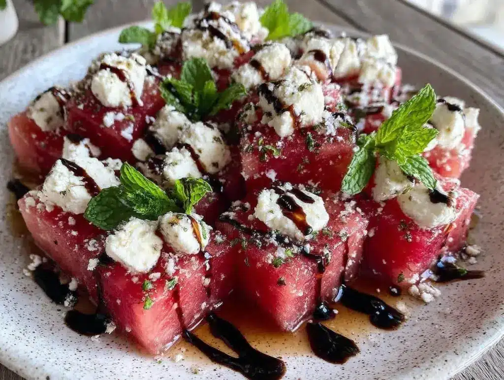 watermelon feta mint salad - featured image