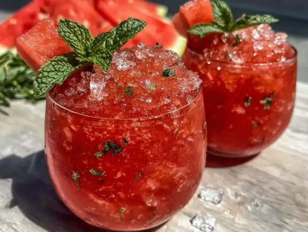 watermelon mint slushies - featured image