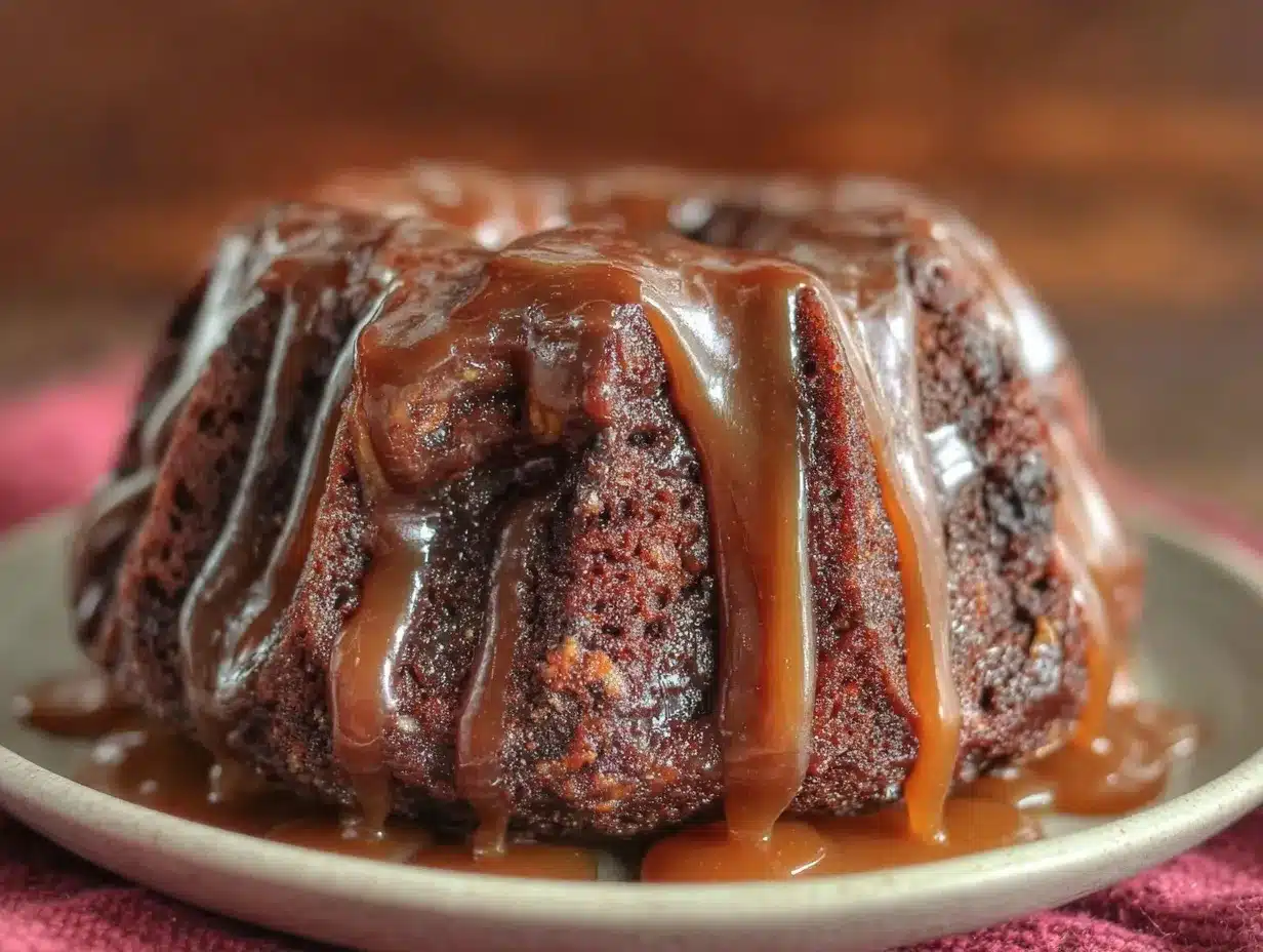 whiskey caramel chocolate bundt cake preparation steps