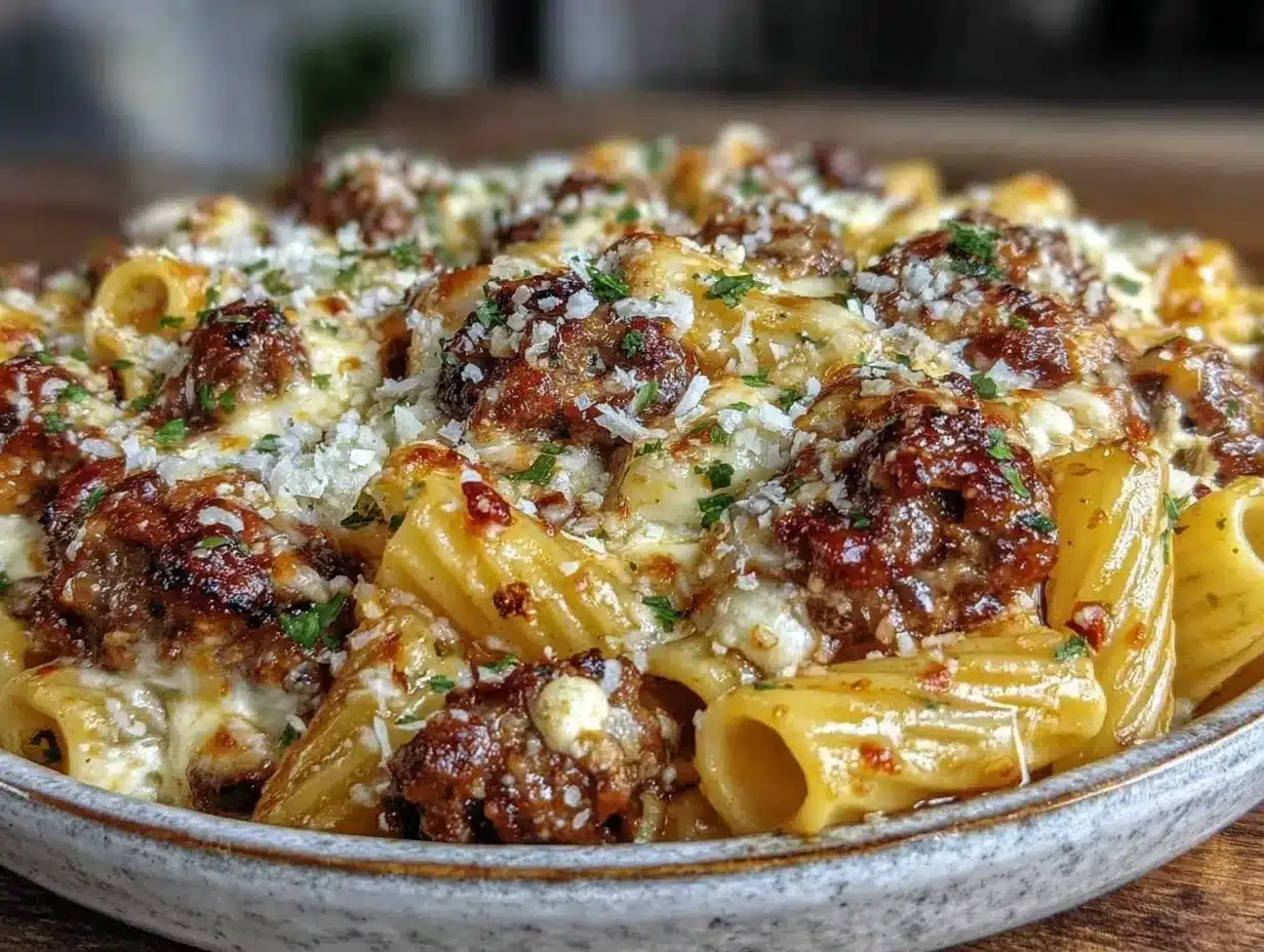 baked ziti with three cheeses and italian sausage preparation steps