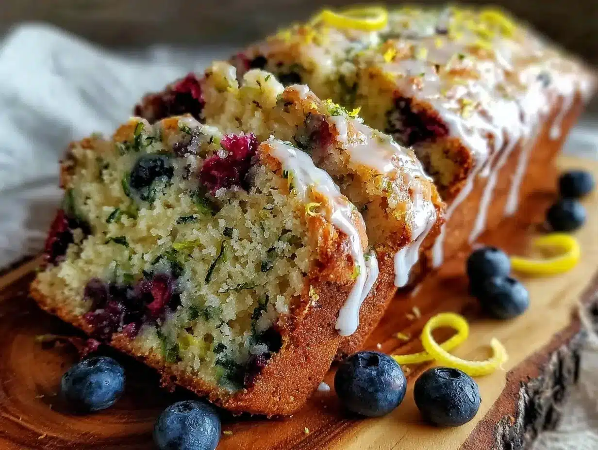 blueberry lemon zucchini bread preparation steps