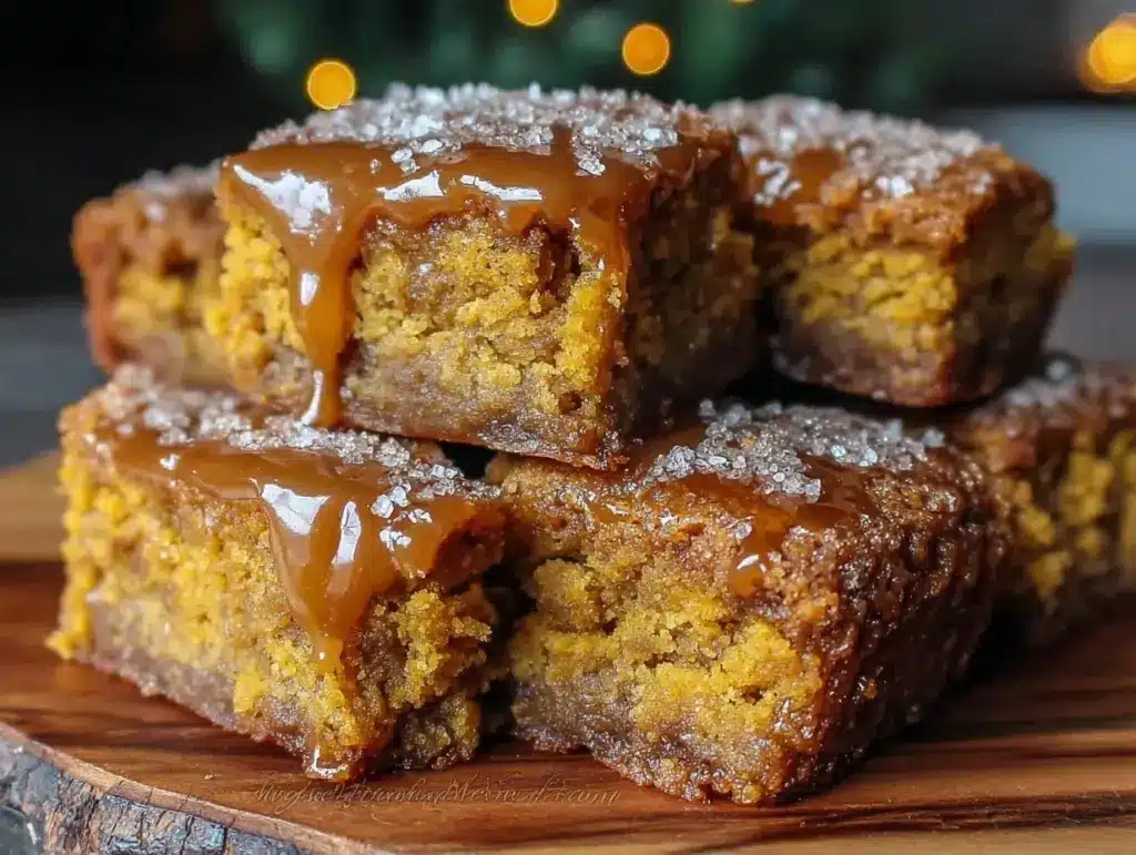 brown butter snickerdoodle pumpkin bars - featured image