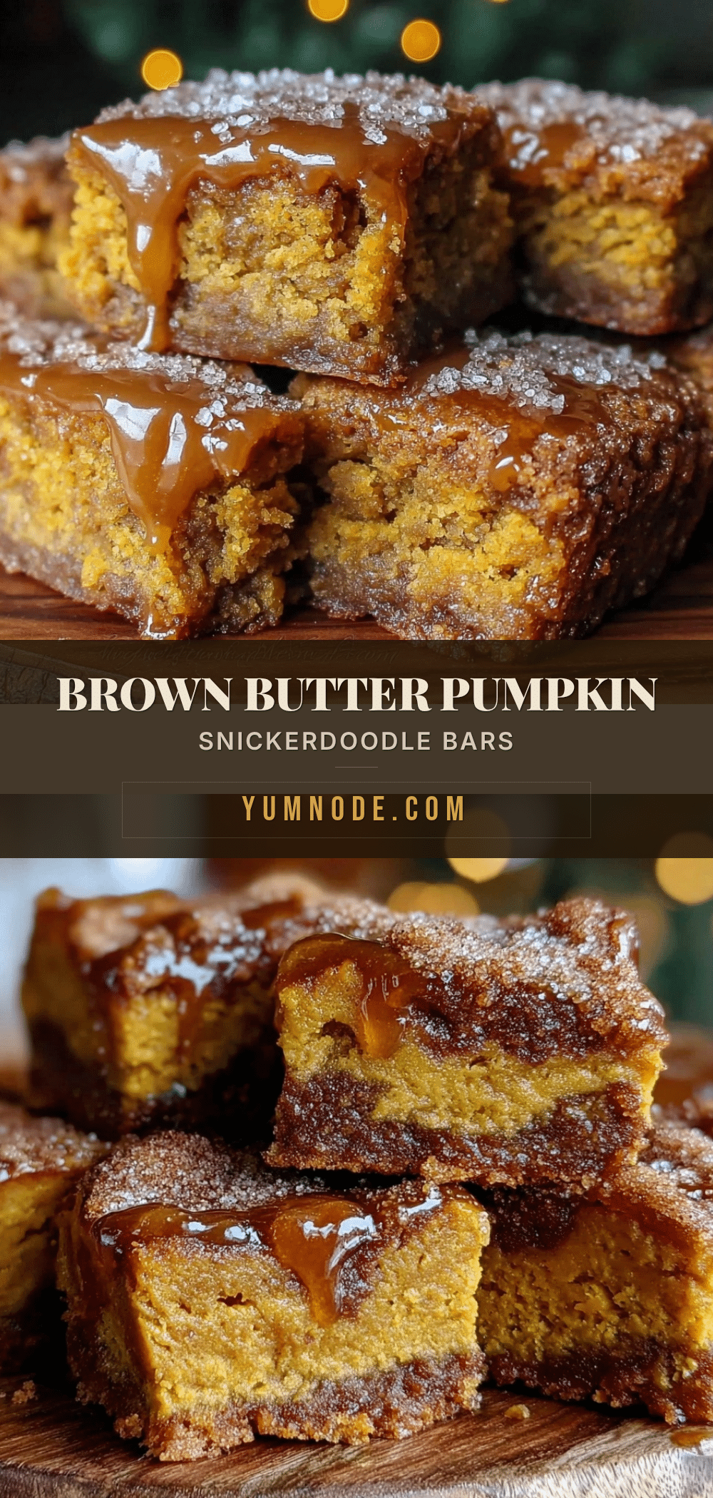brown butter snickerdoodle pumpkin bars recipe