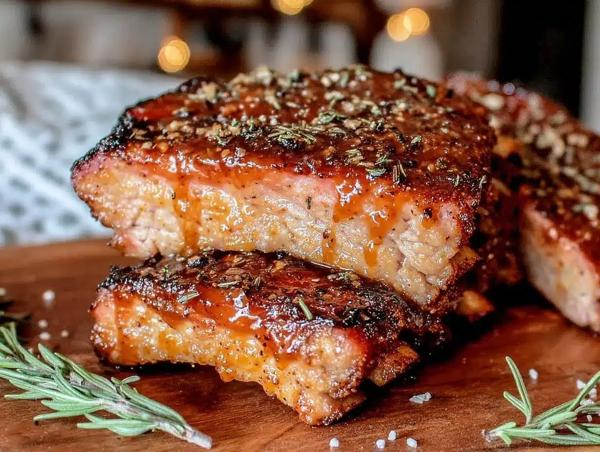 brown sugar bourbon glazed baby back ribs preparation steps