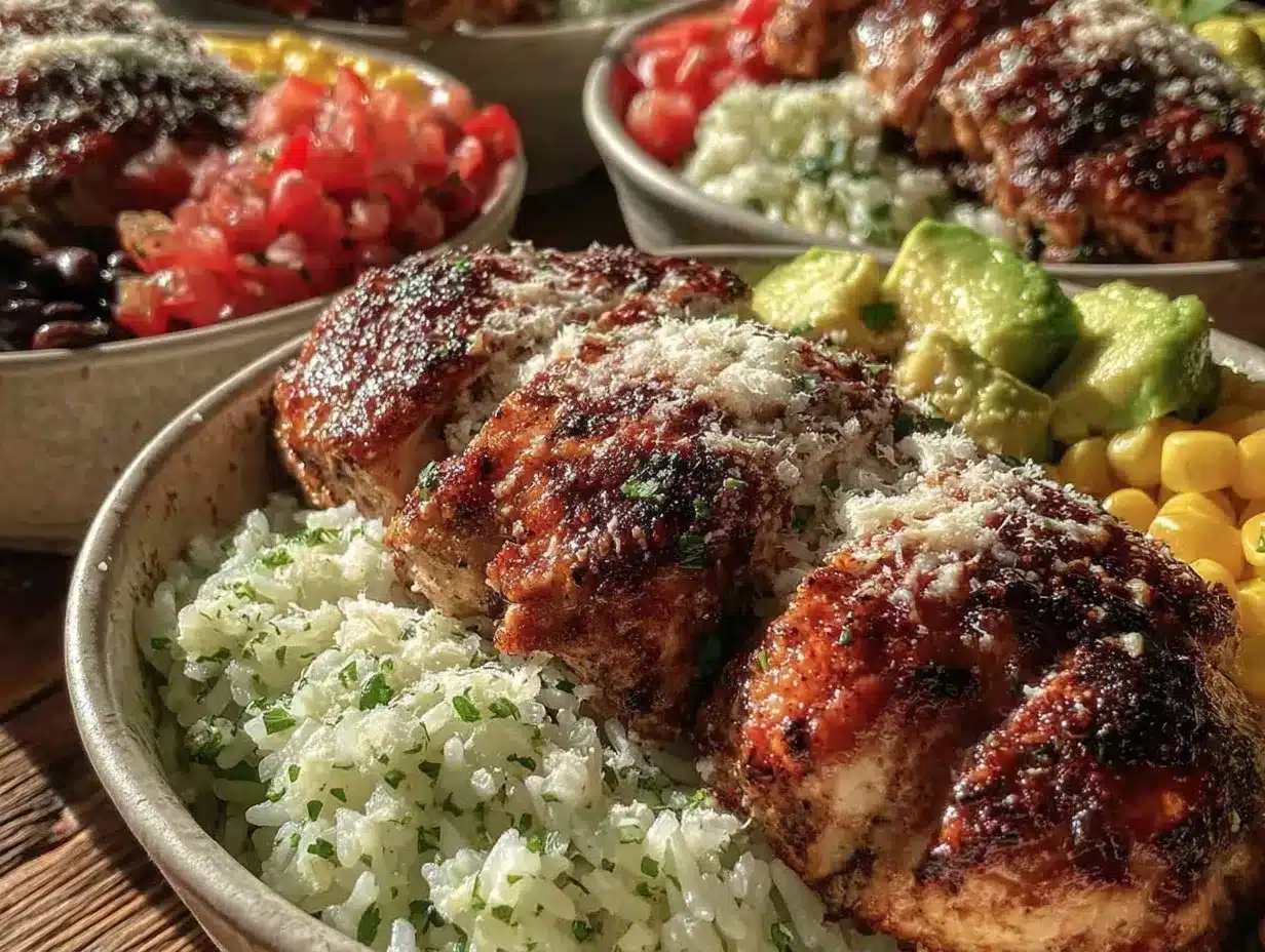 chicken burrito bowls preparation steps