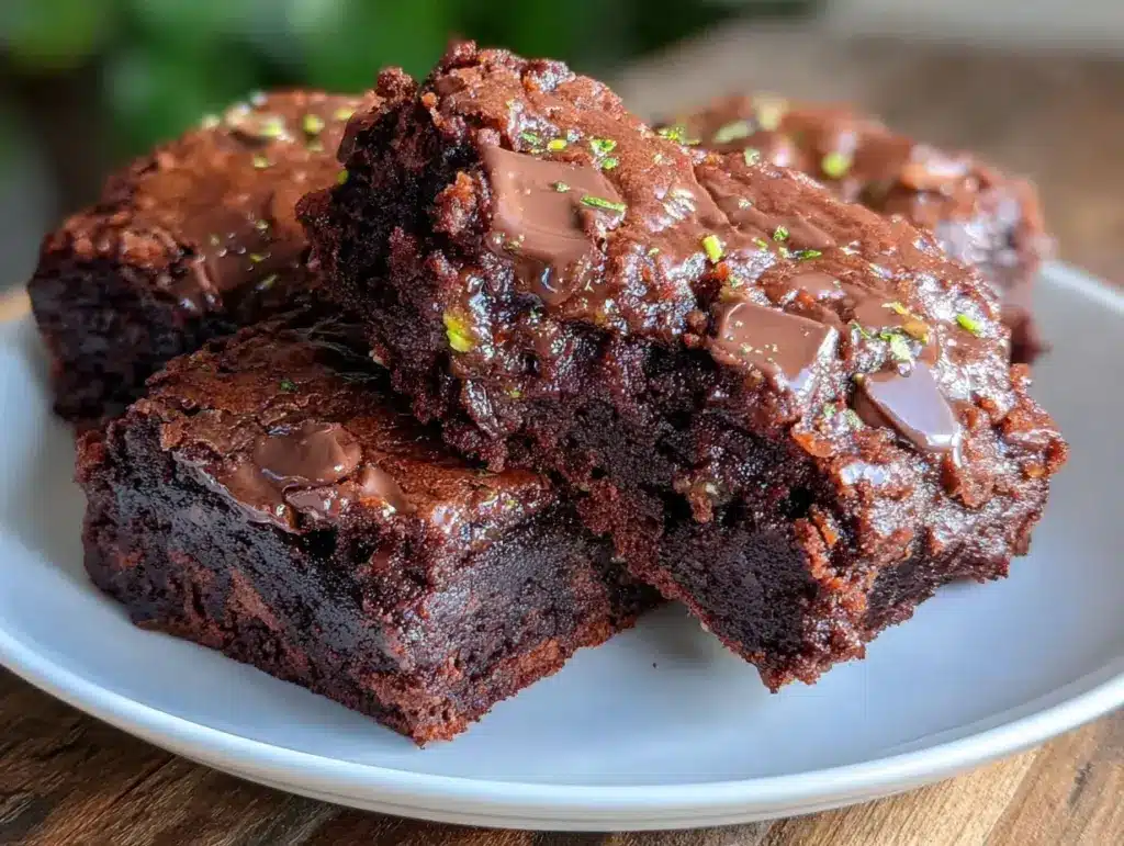chocolate zucchini brownies - featured image
