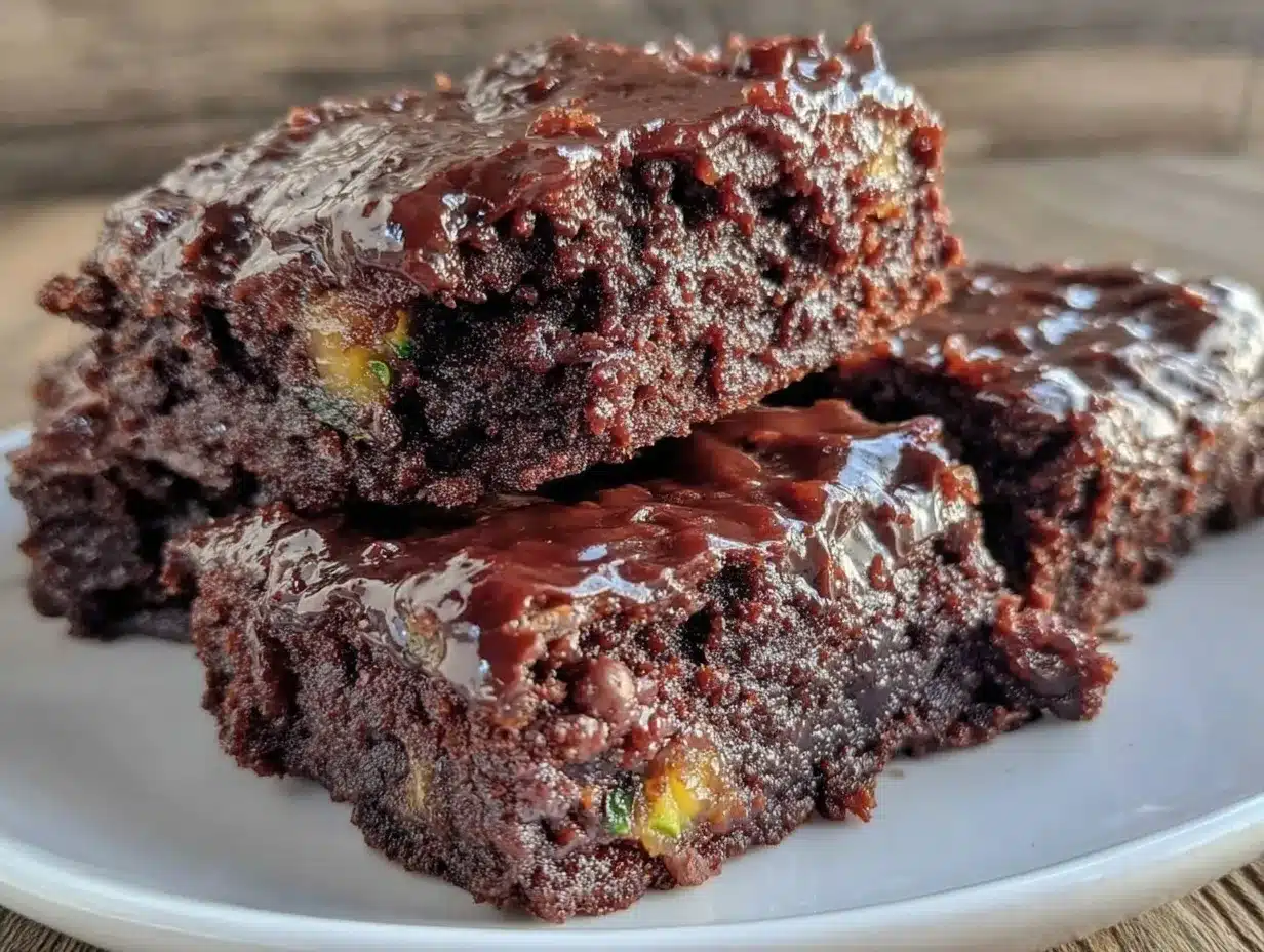 chocolate zucchini brownies preparation steps