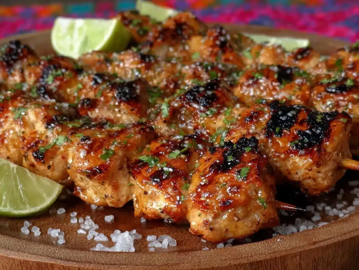 cilantro lime grilled chicken skewers preparation steps