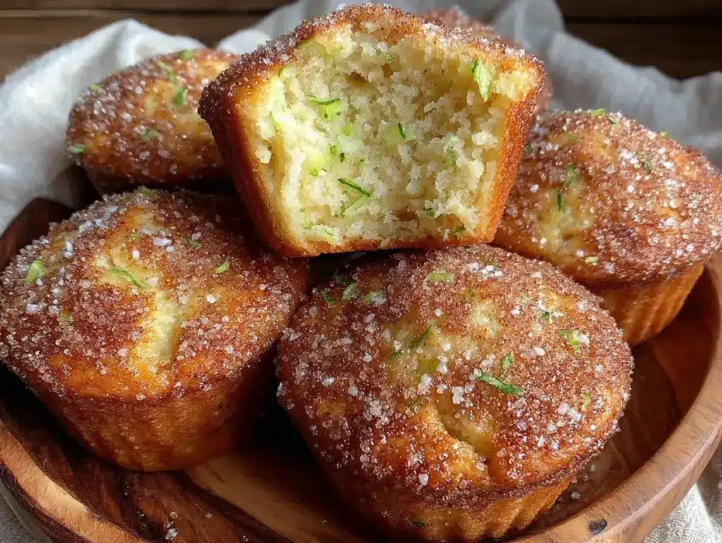 cinnamon sugar zucchini breakfast muffins - featured image