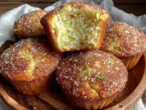 cinnamon sugar zucchini breakfast muffins - featured image