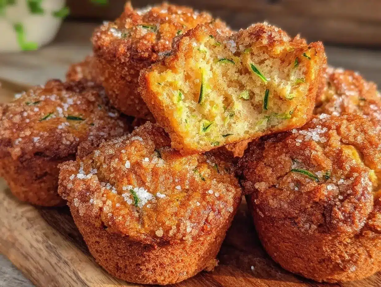 cinnamon sugar zucchini breakfast muffins preparation steps
