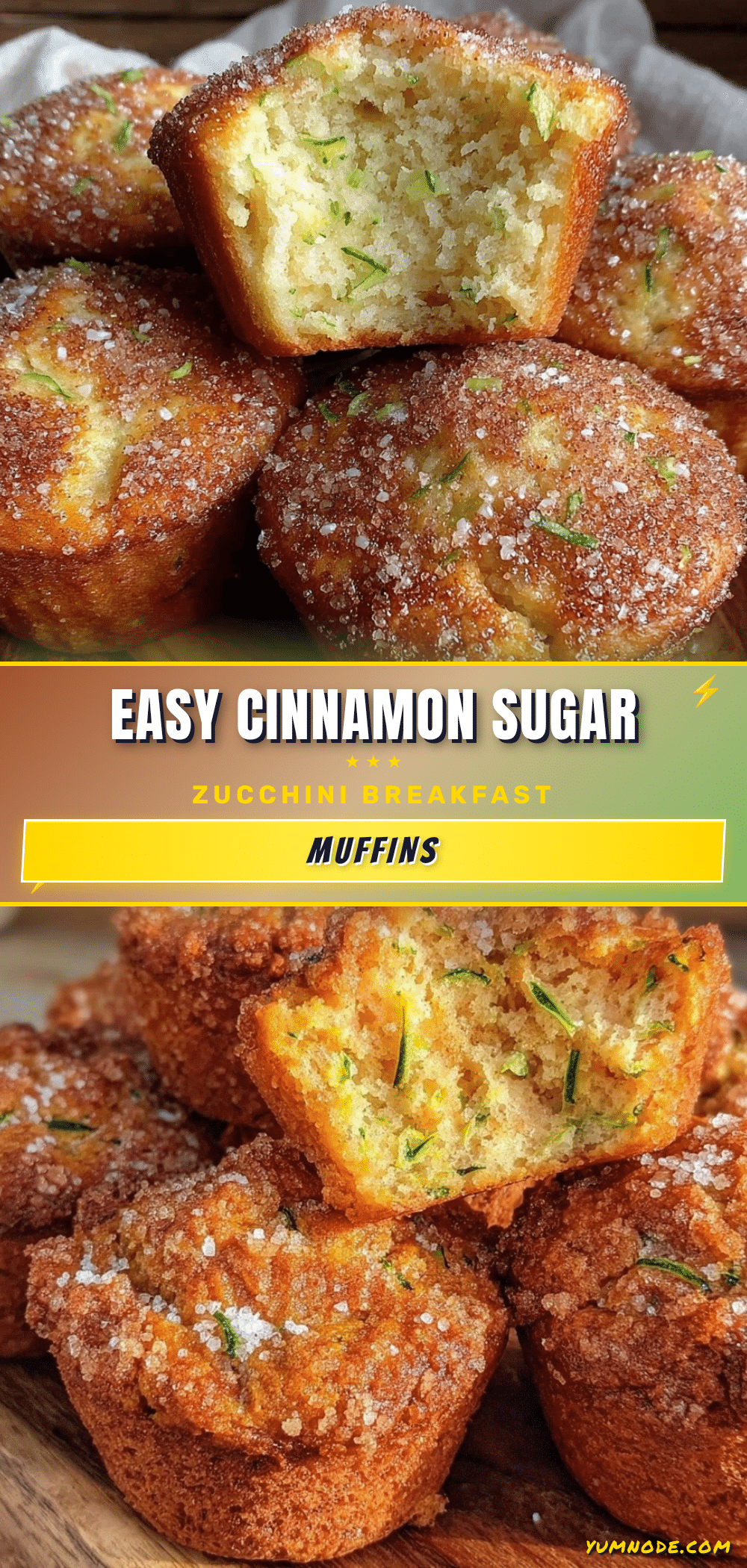 cinnamon sugar zucchini breakfast muffins recipe