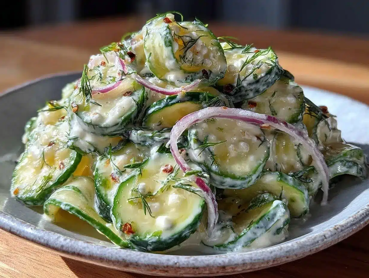 creamy cucumber dill salad preparation steps