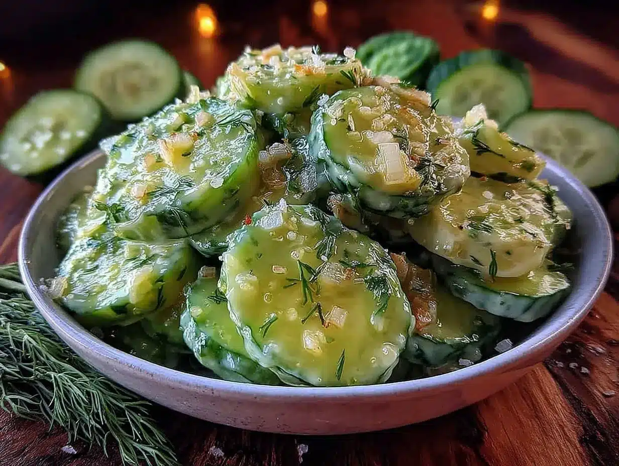 creamy dill cucumber salad preparation steps