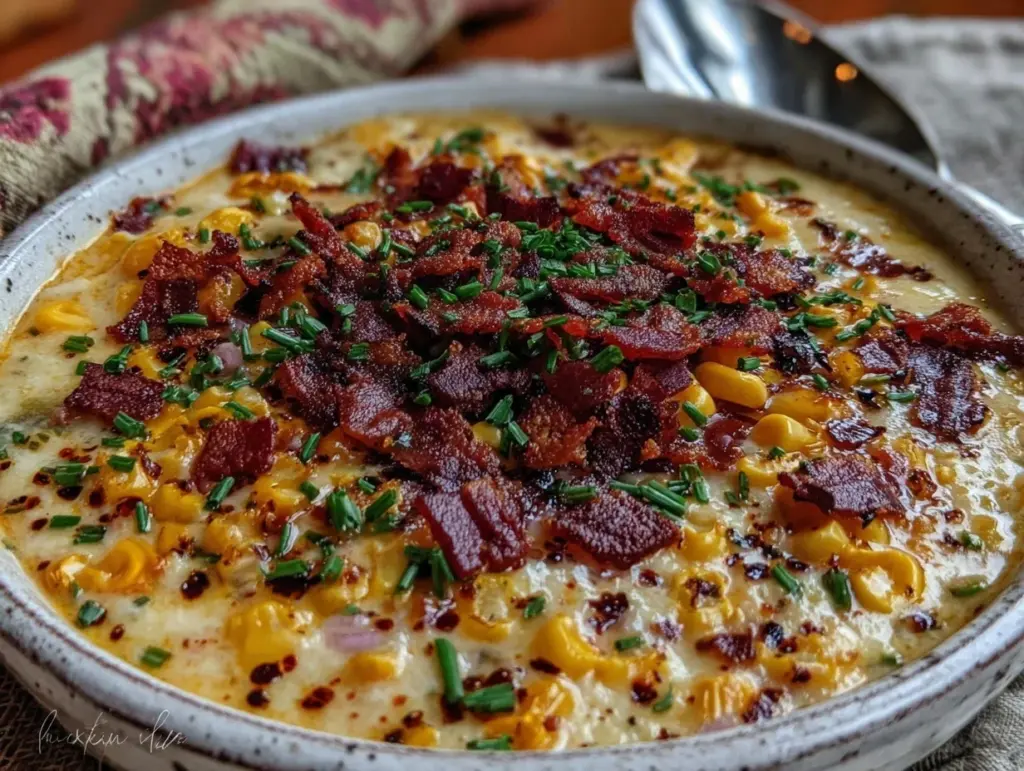 creamy hatch chile corn chowder - featured image