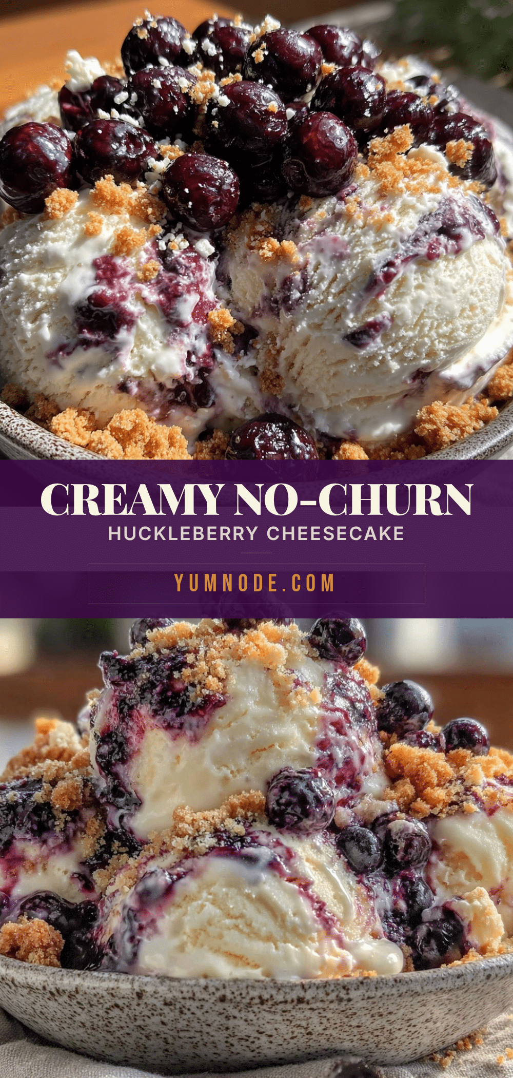creamy huckleberry cheesecake ice cream recipe