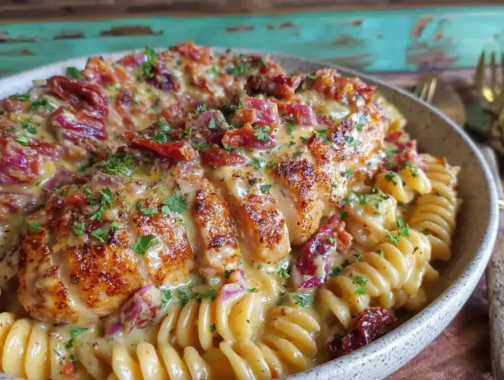 creamy marry me chicken pasta - featured image