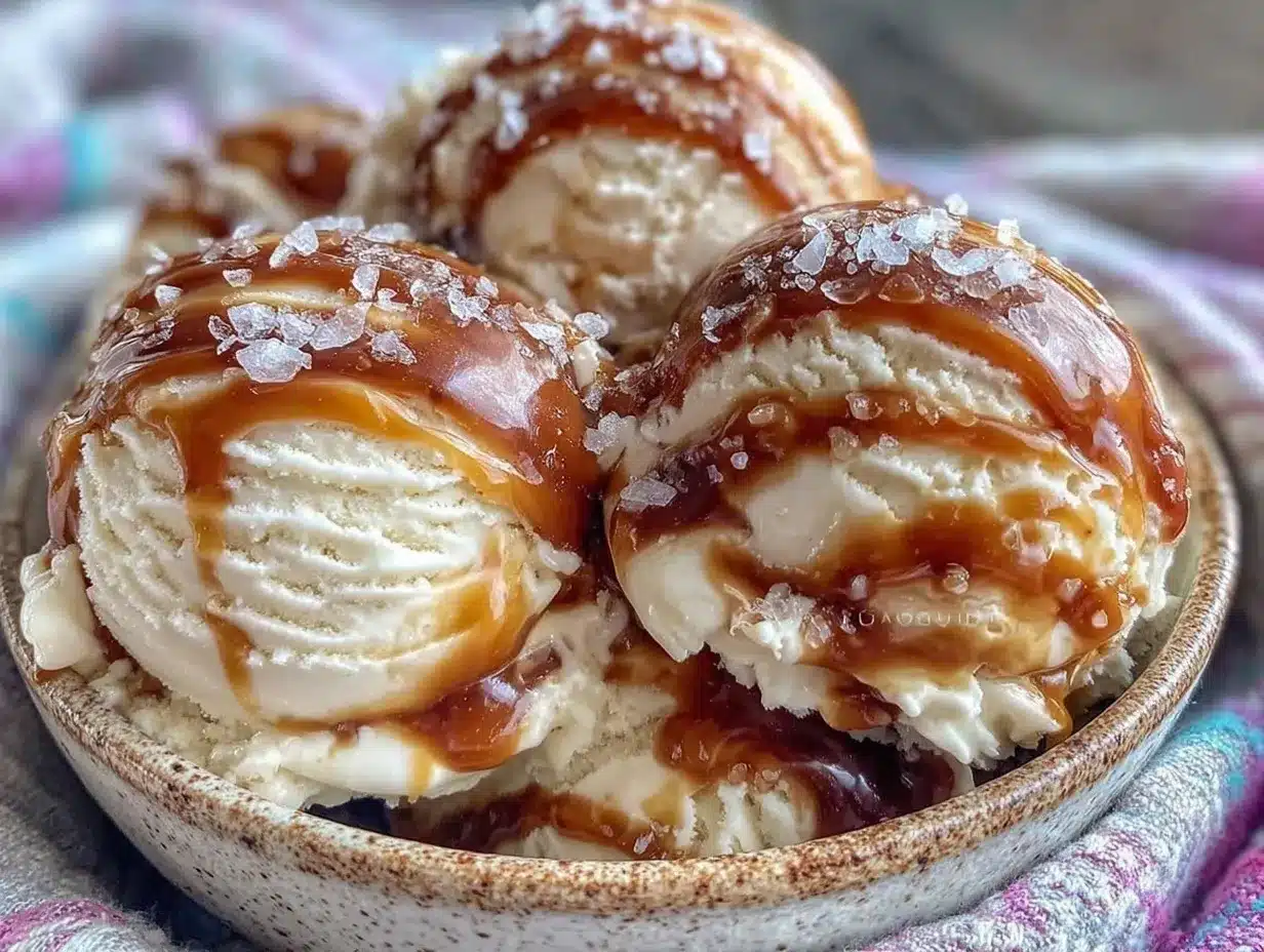 creamy no-churn salted caramel ice cream preparation steps