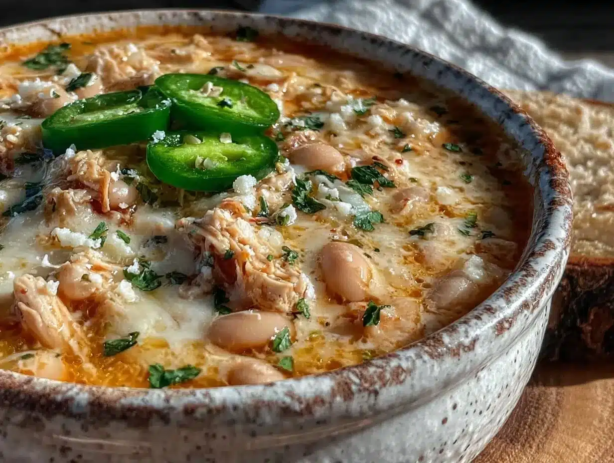 creamy slow cooker white chicken chili preparation steps