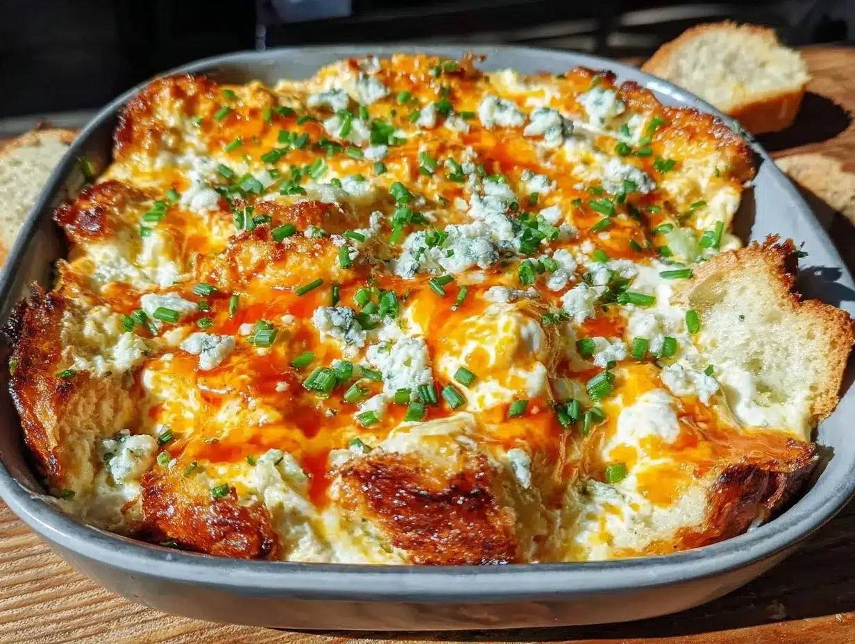 crispy baked buffalo chicken dip preparation steps