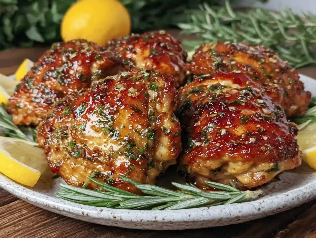 crispy lemon herb air fryer chicken thighs preparation steps