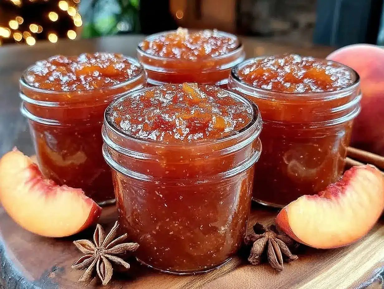 easy spiced peach jam preparation steps