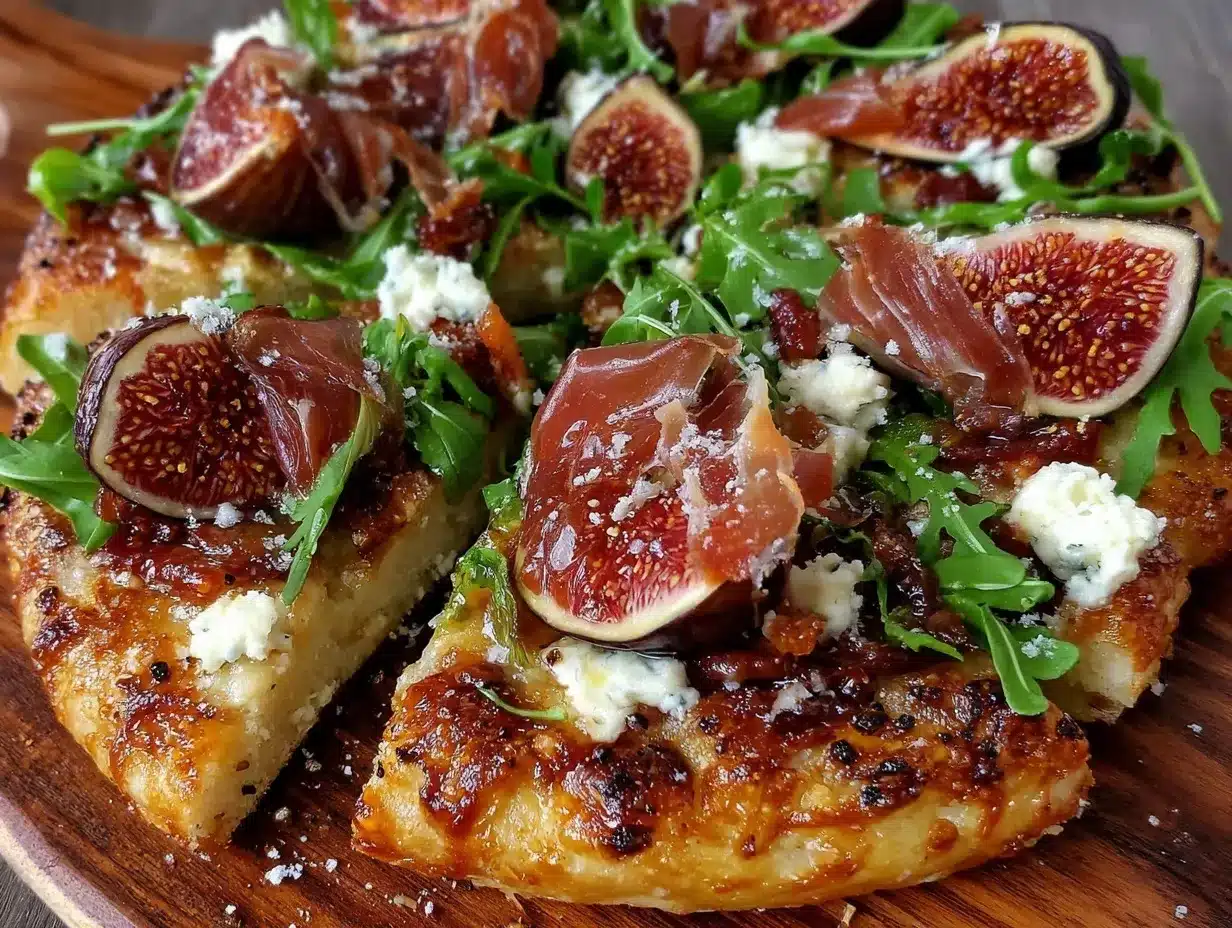 fig and prosciutto flatbread preparation steps