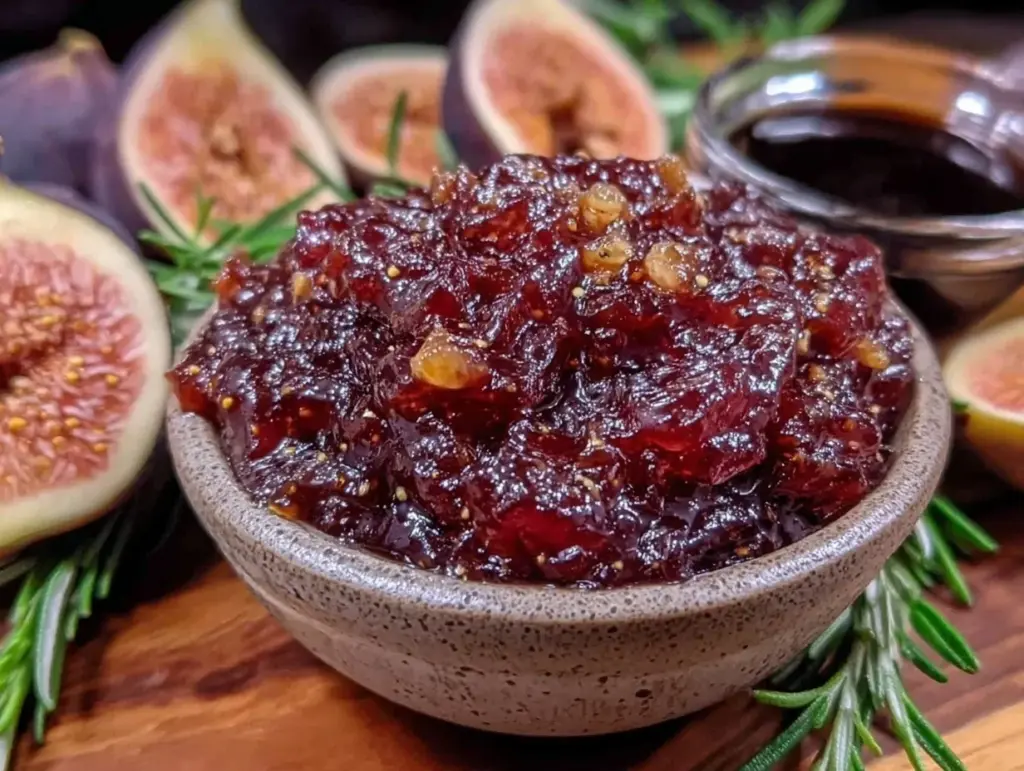 fresh fig jam with balsamic and rosemary - featured image